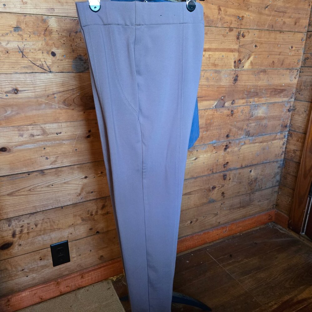 Tan, dress leggings with pleats, size XL, Jones New York